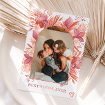 Boho floral arch beste moeder ooit foto van moeder kaart<br><div class="desc">Eroteer Moederdag met deze coole en schattige hand schilderde terracotta boho woestijnbloemige waterverf met een coole beste mama die ooit een script citeert,  voeg je foto toe met  gedroogde samengeperste bloemen,  pampas in oranje,  bruin en terracotta.</div>