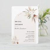 Boho Floral Arch Bridal Shower Kaart (Staand voorkant)