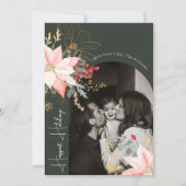 Boho Floral Arch Happiest Feestdagen Verticale fot Feestdagenkaart (Voorkant)