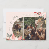 Boho Floral Arch Joy in alle drie de foto's Feestdagenkaart (Voorkant)