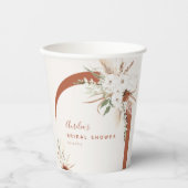 Boho Floral Arch Paper Cups Papieren Bekers (Voorkant)