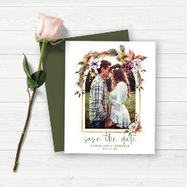 Boho Floral Arch Photo Save the Date