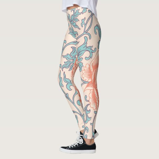 Boho floral, asian boho style leggings (Links)