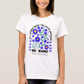 Boho Floral Ataxia Awareness Be Kind T-shirt (Voorkant)