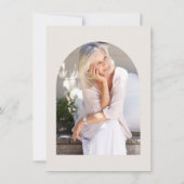 Boho Floral Atch Foto Pensioen Kaart Sjabloon (Achterkant)