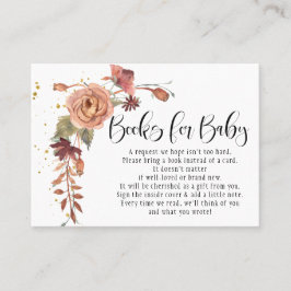 BOHO Floral Autumn laat Herfst Flowers Boeken Baby Visitekaartje