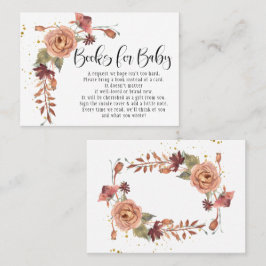 BOHO Floral Autumn laat Herfst Flowers Boeken Baby Visitekaartje