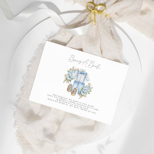 Boho Floral Baby Boy Shower brengt boek mee Kaart
