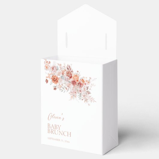 Boho Floral Baby Brunch Bedankdoosjes (Geopend)