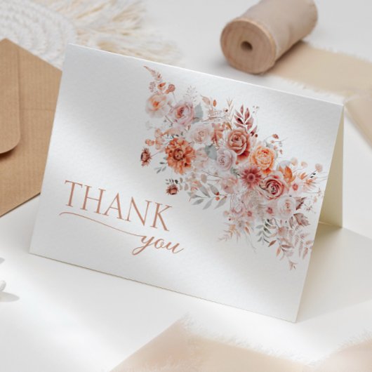 Boho Floral Baby Brunch Bedankkaart