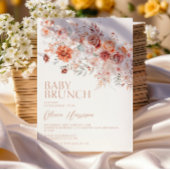 Boho Floral Baby Brunch Kaart