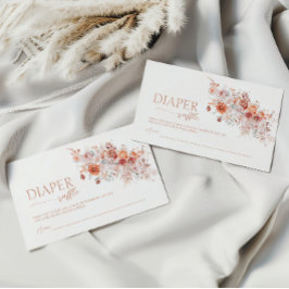 Boho Floral Baby Brunch Luier Raffle Informatiekaartje