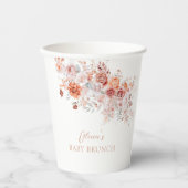 Boho Floral Baby Brunch Papieren Bekers (Voorkant)