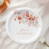 Boho Floral Baby Brunch Papieren Bordje
