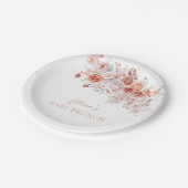 Boho Floral Baby Brunch Papieren Bordje (Gekanteld)