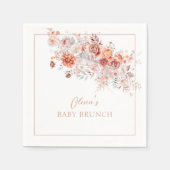 Boho Floral Baby Brunch Servet (Voorkant)