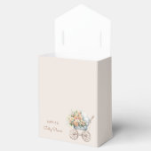 Boho Floral Baby Carriage Baby shower Bedankdoosjes (Geopend)