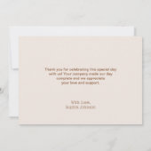 Boho Floral Baby Carriage Baby shower Bedankkaart (Achterkant)