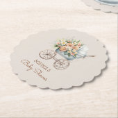 Boho Floral Baby Carriage Baby shower Kartonnen Onderzetters (Gekanteld)