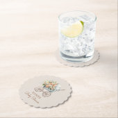 Boho Floral Baby Carriage Baby shower Kartonnen Onderzetters (Insitu)