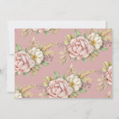 Boho Floral Baby Girl Shower brengt een boek mee Kaart (Achterkant)