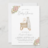 Boho Floral Baby Girl Shower Kaart (Voorkant)