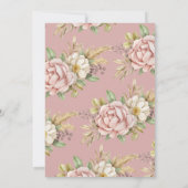 Boho Floral Baby Girl Shower Kaart (Achterkant)