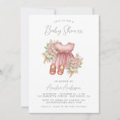 Boho Floral Baby Girl Shower Kaart (Voorkant)