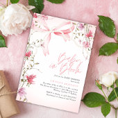 Boho Floral Baby in Bloom Baby Shower Kaart