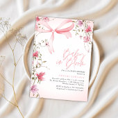 Boho Floral Baby in Bloom Baby Shower Kaart