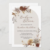 Boho Floral Baby in het Baby shower Bloom Kaart (Voorkant / Achterkant)