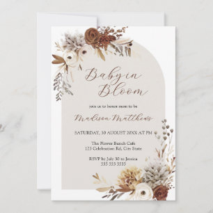 Boho Floral Baby in het Baby shower Bloom Kaart