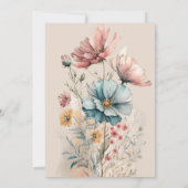 Boho Floral Baby in het Baby shower Bloom Kaart (Achterkant)