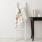 Boho Floral Baby Milestone Monthly Sherpa Blanket Sherpa Deken (In situ)