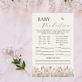 Boho Floral Baby Prediction Baby shower Game Flyer