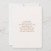 Boho Floral Baby shower Brunch Uitnodiging (Achterkant)