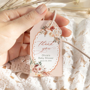 Boho Floral Baby shower dank u Cadeaulabel