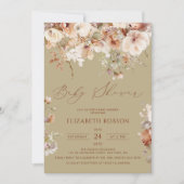 Boho Floral Baby shower Kaart (Voorkant)