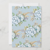 Boho Floral Baby Shower Kaart (Achterkant)