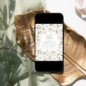 Boho  Floral Baby shower Kaart