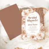 Boho Floral Baby shower Mocha Kaart