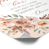 Boho Floral Baby Shower Mom-osa Bar Poster (Hoek)