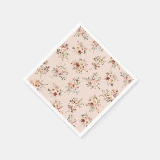 Boho Floral Baby Shower Napkins Servet (Hoek)