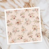 Boho Floral Baby Shower Napkins Servet