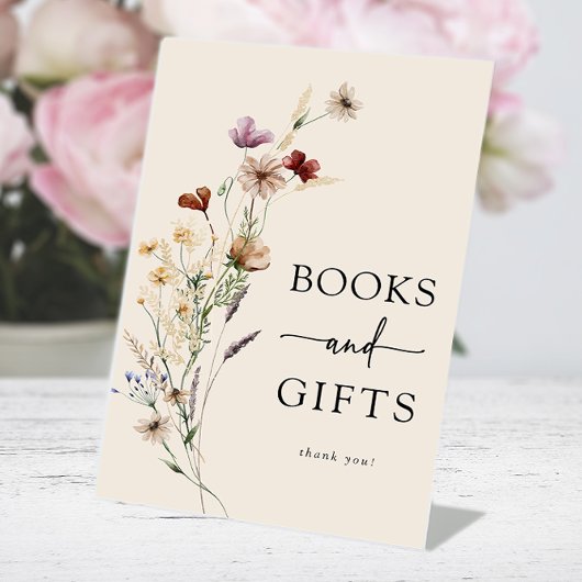 Boho Floral Baby shower Reclamebord Met Voetstuk