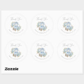 Boho Floral Baby Shower Ronde Sticker (Vel)