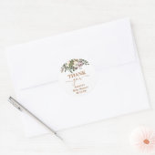Boho Floral Baby shower Round Sticker (Envelop)