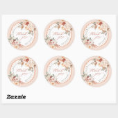 Boho Floral Baby Shower Thank You Ronde Sticker (Vel)