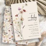 Boho Floral Baby shower Uitnodiging<br><div class="desc">Deze stijlvolle en elegante uitnodiging voor baby shower is voorzien van prachtige handbeschilderde wildbloemen van waterverf die zijn gerangschikt als een prachtig boeket en elegant kalligrafiescript dat perfect is voor de baby showers van de lente, de zomer of de herfst. De achterkant bevat een grillig patroon. Zoek overeenkomende objecten in...</div>