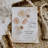 Boho Floral Baby shower Uitnodiging